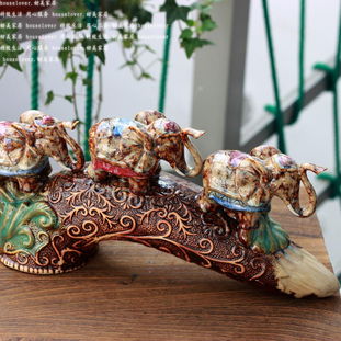 镇店之宝 可可家陶瓷大象工艺品——家居摆设、馈赠佳品与风水吉祥物